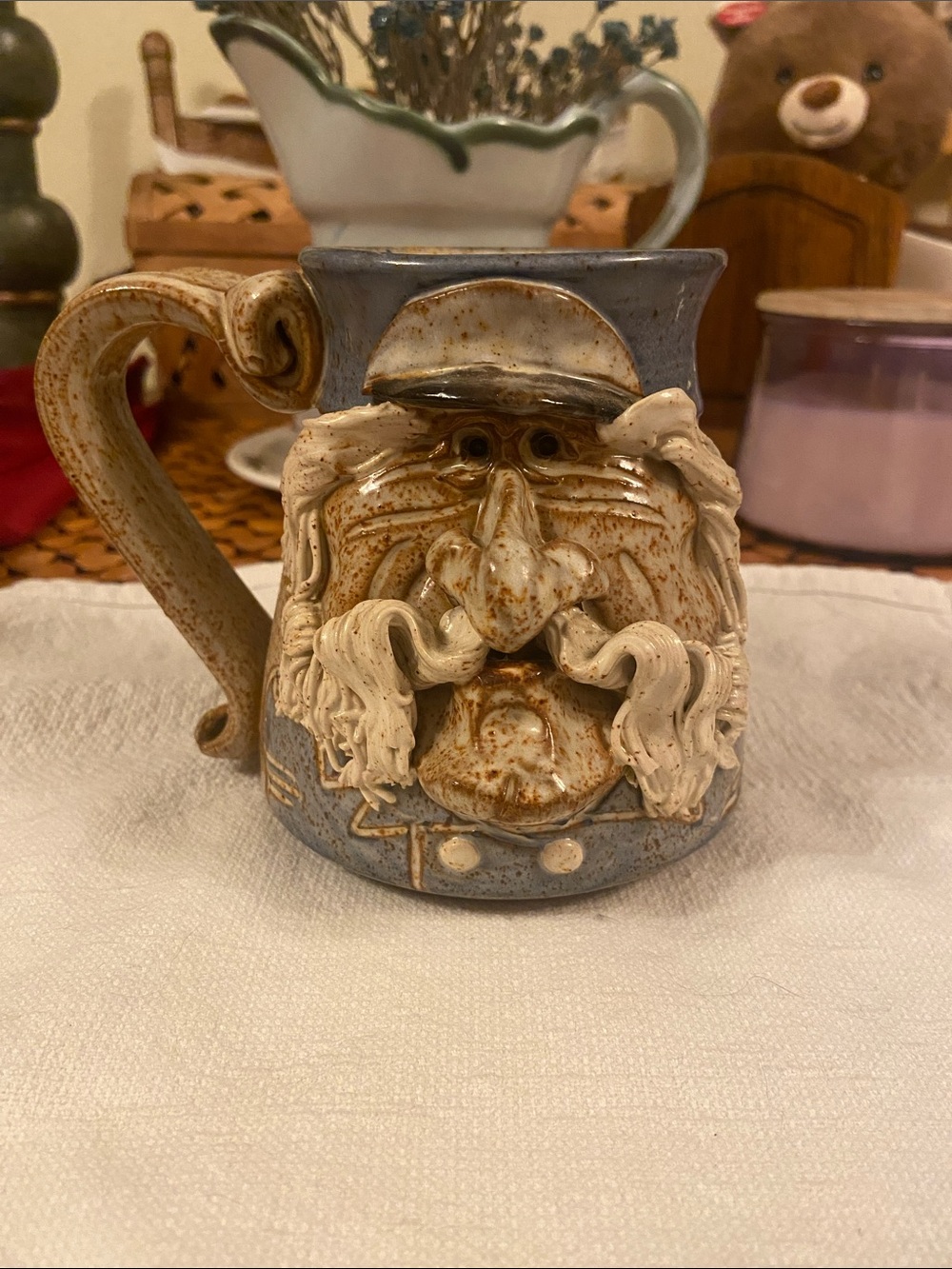Vintage Mug John Coiner Pottery Handcrafted Stoneware 1980's rare collectible